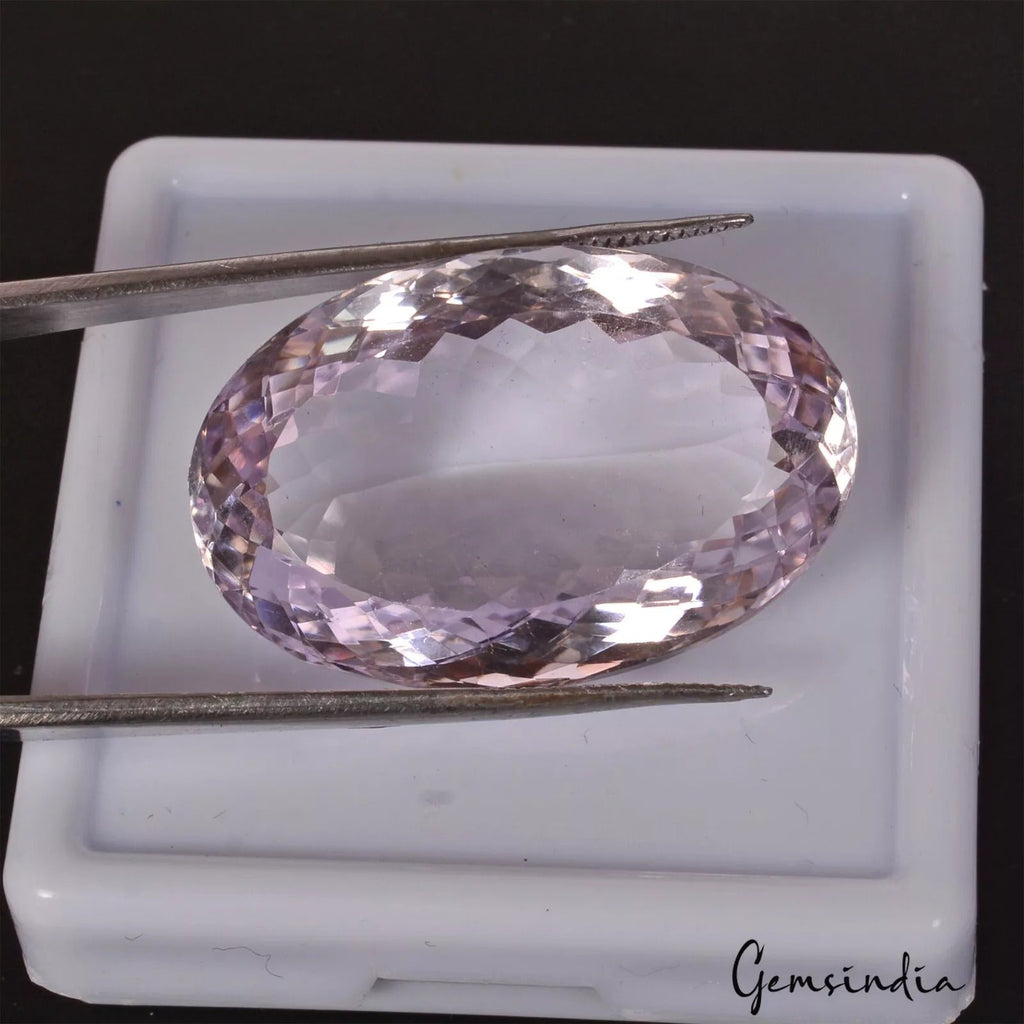 Natural Untreated Lavender Amethyst Oval Cut 42.10 Cts Gems For Making Jewelry