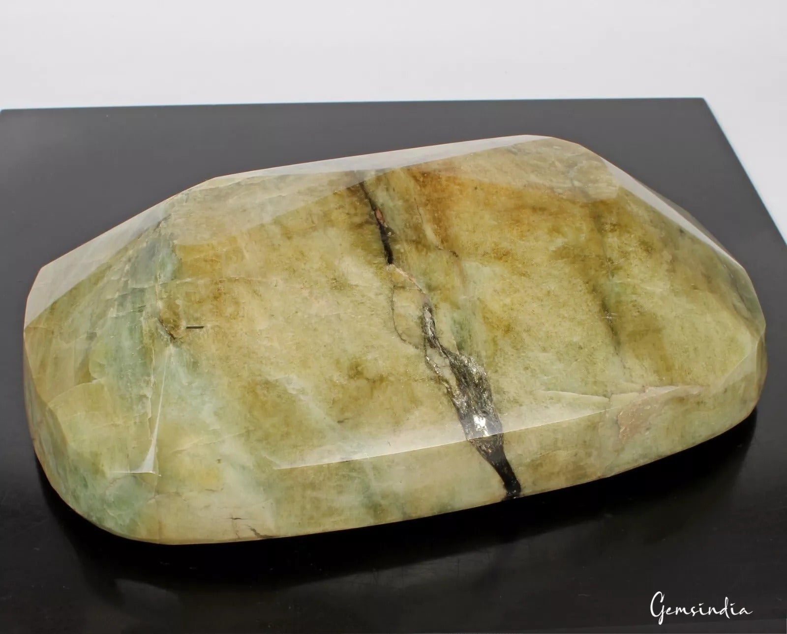 3.4 Kg Natural Untreated Beryl Aquamarine Green Oval Earth Mined Huge Gemstone