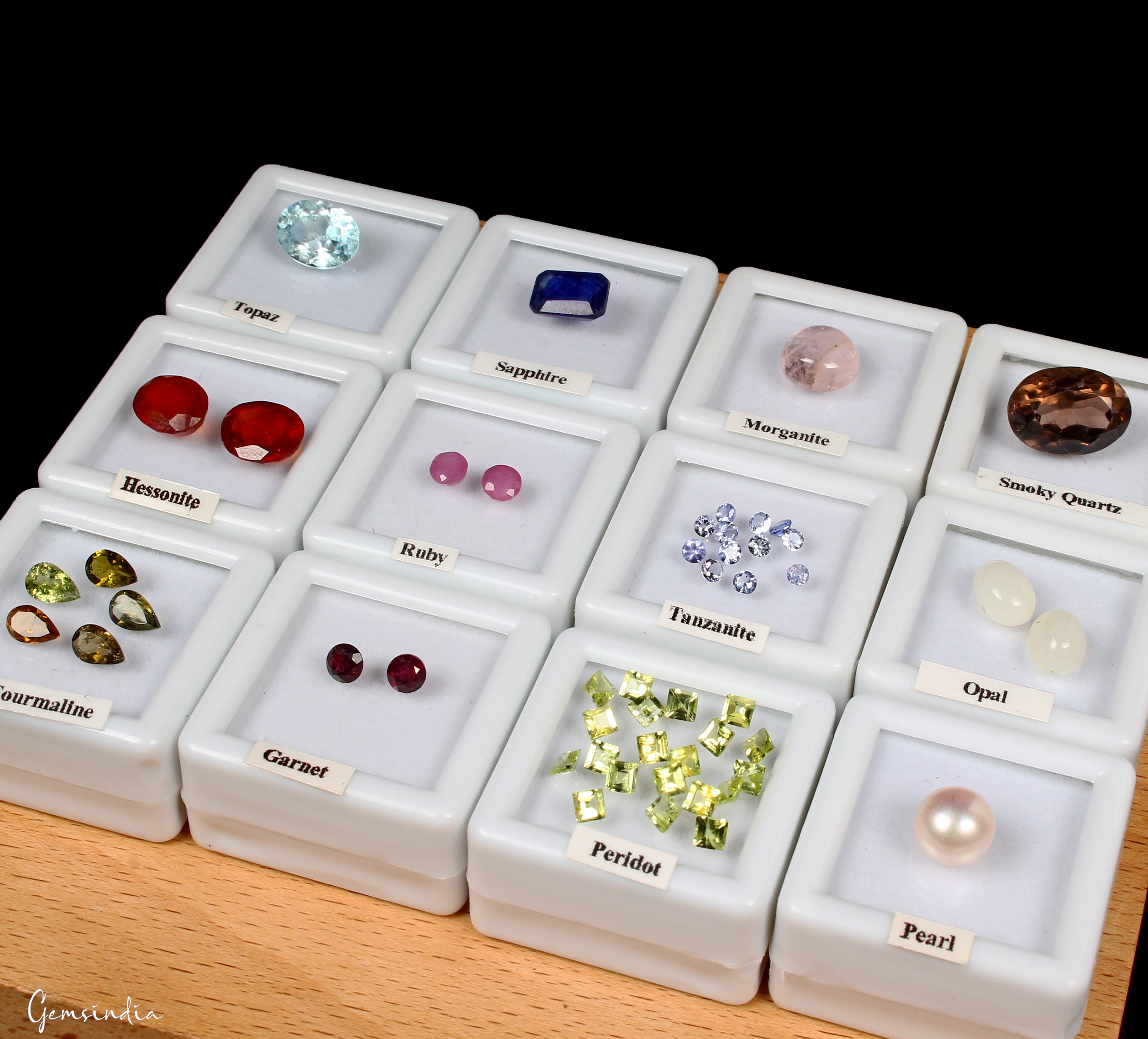 50 Pcs Estate Genuine Semi Precious Loose Mix Cut Jewelry Gemstones Collection