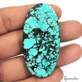 93.40 Ct Blue Spiderweb Turquoise Oval Cab Arizona Loose Huge Gemstone From U.S