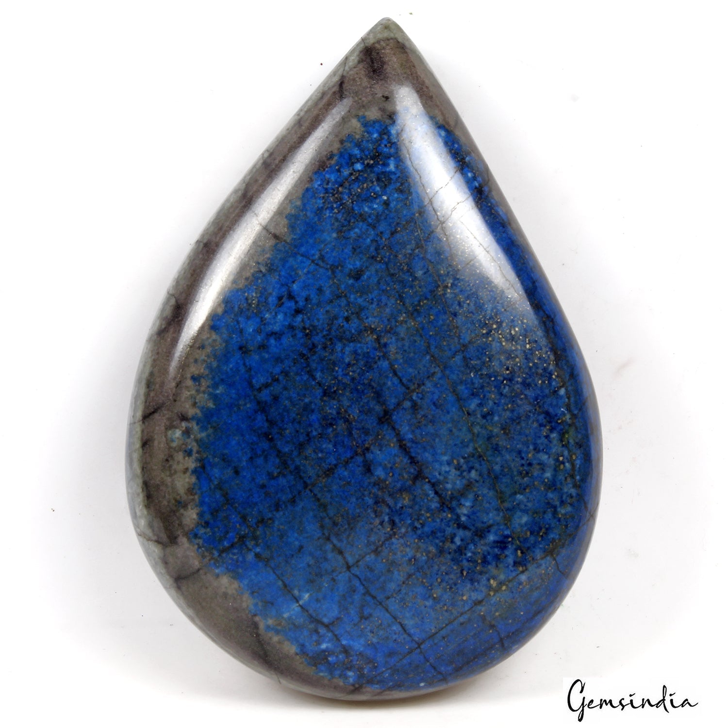 1740 Cts Natural Blue With Gold Flecks Lapis Lazuli Pear Cab Loose Huge Size Gem