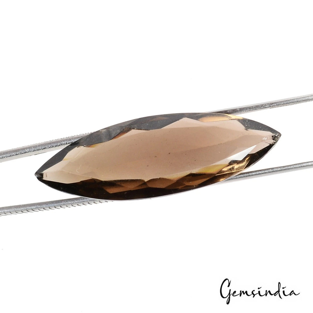 Smoky Quartz Loose Gemstone, Untreated, Brown — 46 x 15 x 8mm, 35.70 Ct