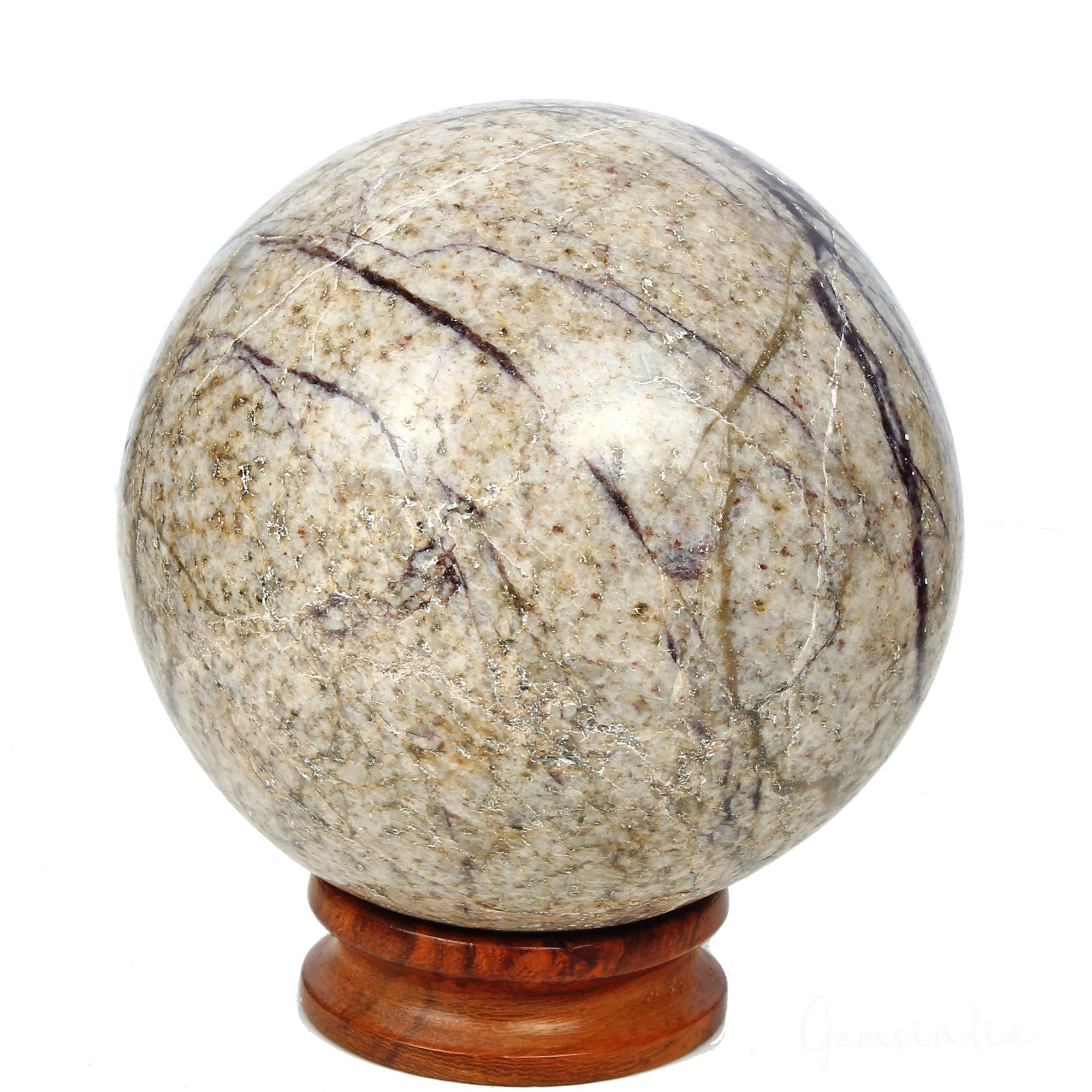 2640 Ct Natural Untreated Multicolor Lapis Calcite Metrix Healing Sphere W Stand