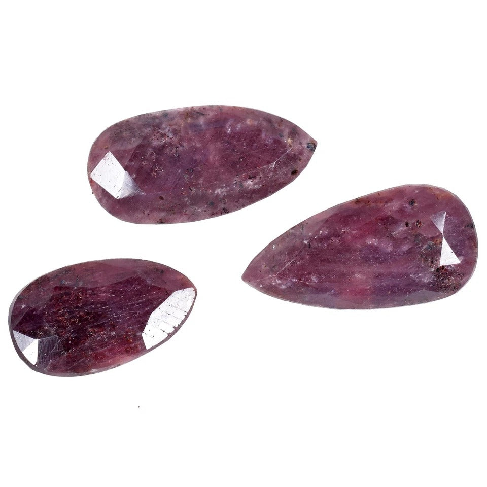 750 Cts Natural Untreated Ruby Pear Faceted Loose Pendant Size Madagascar Gems