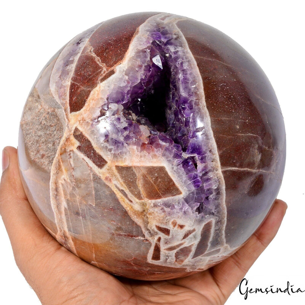 4.64 Kilo Large Natural Untreated Amethyst Druzy Geode Sphere Healing Crystal