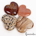 Mini Healing Crystal Heart Gemstone Heart Crystal Pendant Accessories 24- 32mm