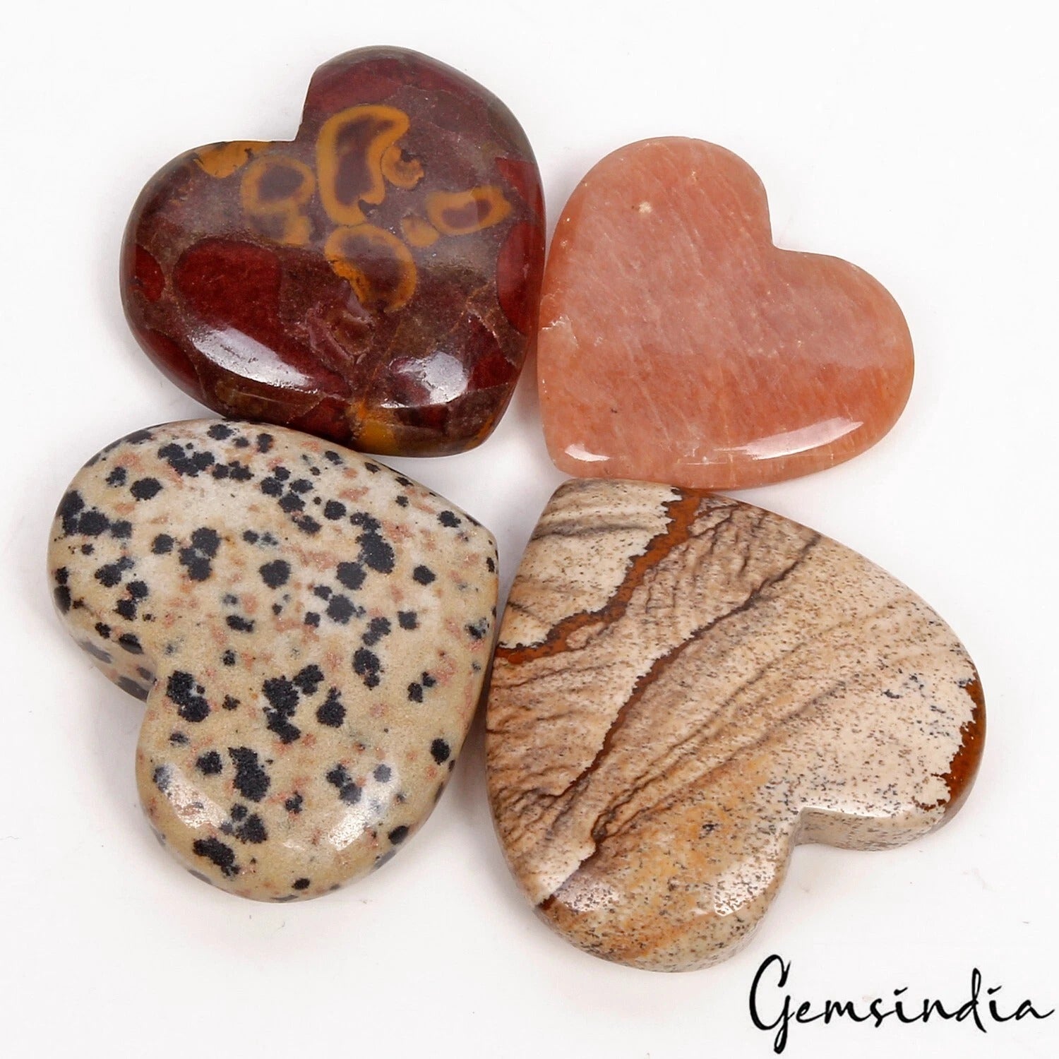 Mini Healing Crystal Heart Gemstone Heart Crystal Pendant Accessories 24- 32mm