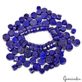 760 Cts/99 Pcs Natural Blue Lapis Lazuli Gems Tyre Shape Loose Drill Beads Lot