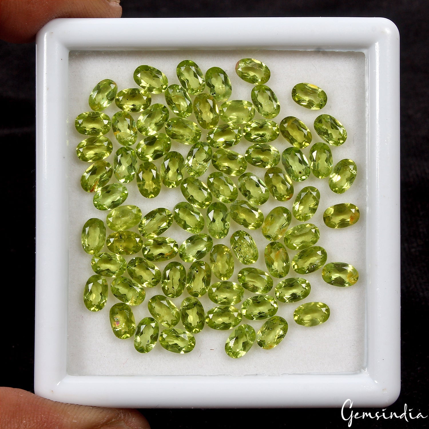 34.90 Cts/73 Pcs Natural Unheated Peridot Oval Calibrated 6x4mm Loose Gems Lot