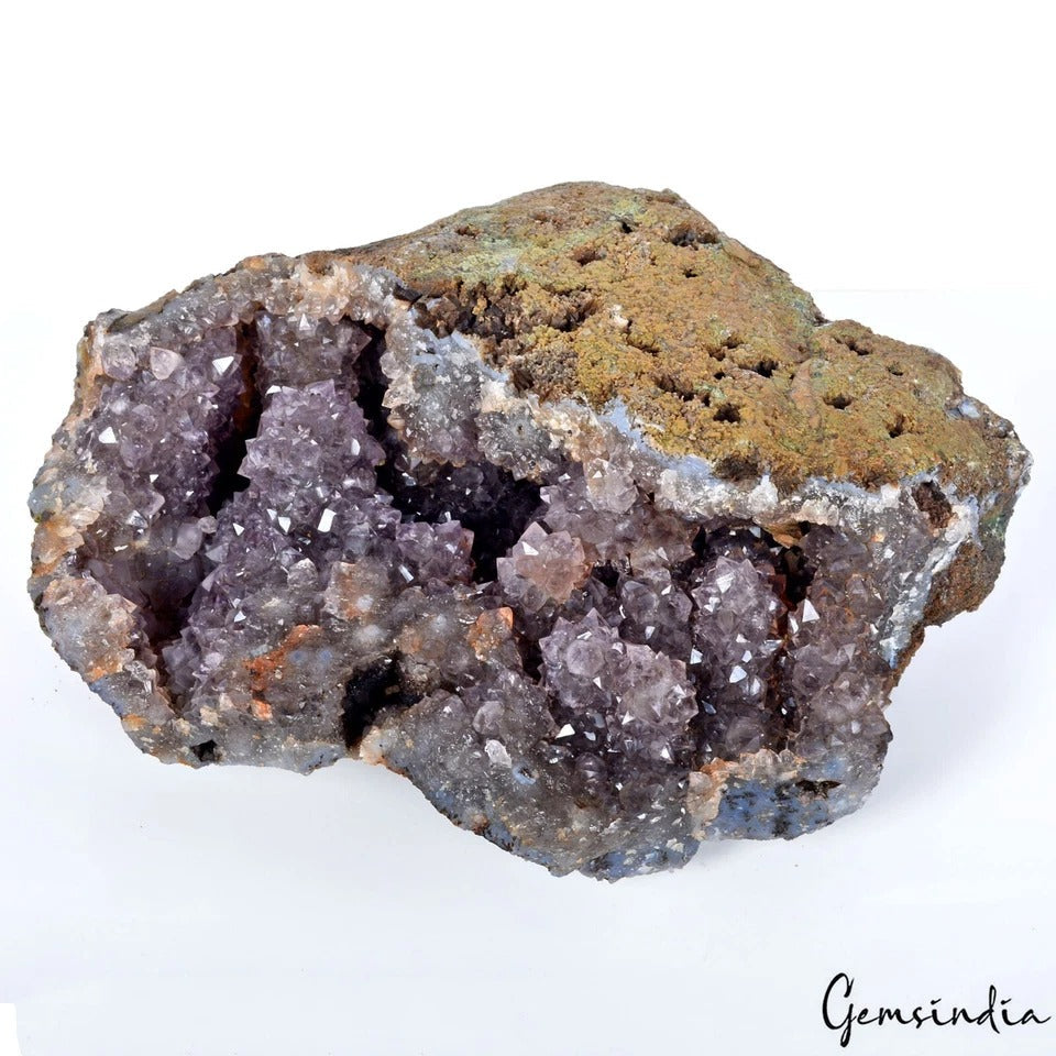 16.46 lbs Natural Amethyst geode quartz cluster crystal specimen Healing Rough
