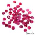 50 Pcs Natural Red Beryl Bixbite Round Cut Loose Jewelry Making Gemstones~7-9mm