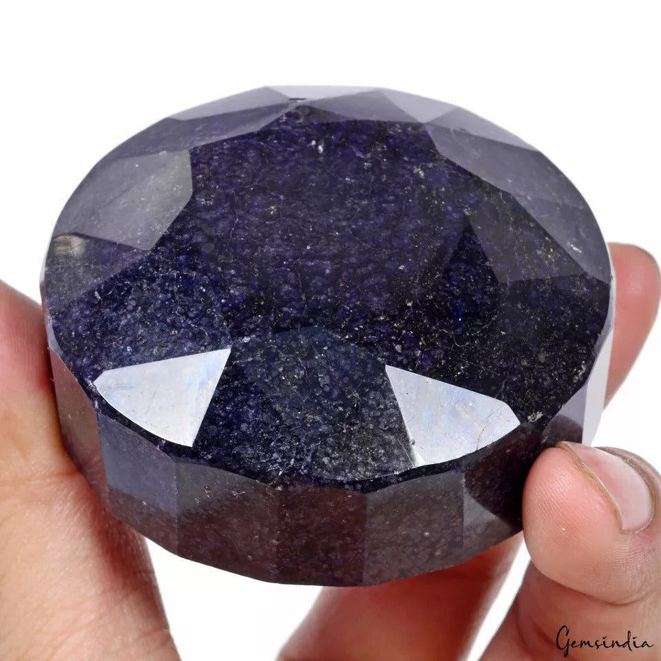 Blue Sapphire Loose Gemstone, Color Enhanced — 66x49 mm, 1800 Ct, Madagascar
