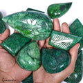 1.66 Kilo/11 Pc Natural Green Brazilian Emerald Mix Cut Carving Earth Mined Gems