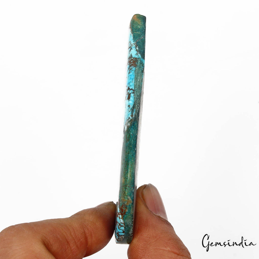 270 Ct Natural Blue Spiderweb USA Arizona Turquoise Pear Cab Loose Huge Gemstone
