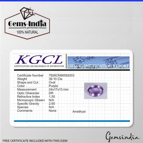 Amethyst Loose Gemstone, Untreated — 24 x 17 x 13mm, 39.10 Ct, Brazil