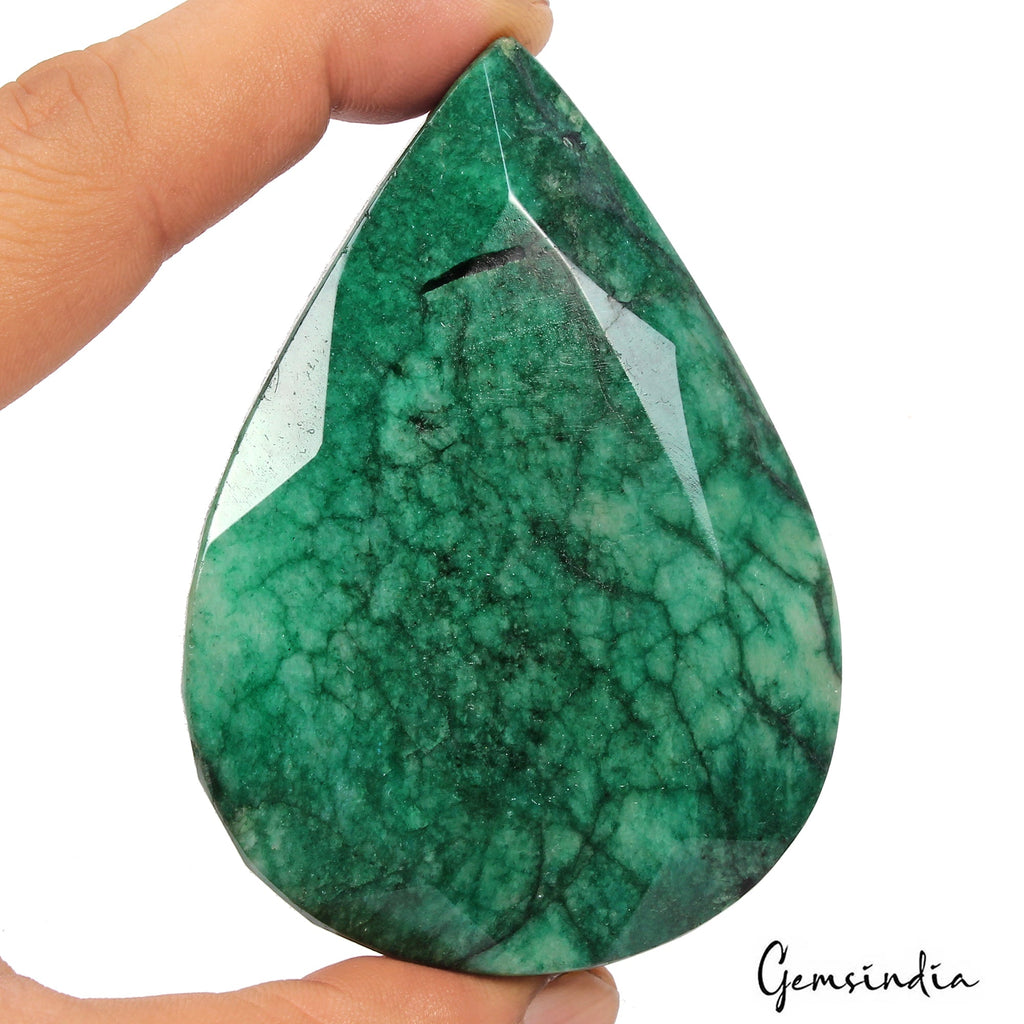 990 Ct Natural Green Zambian Emerald Pear Cut Faceted Earth Mined Huge Size Gems