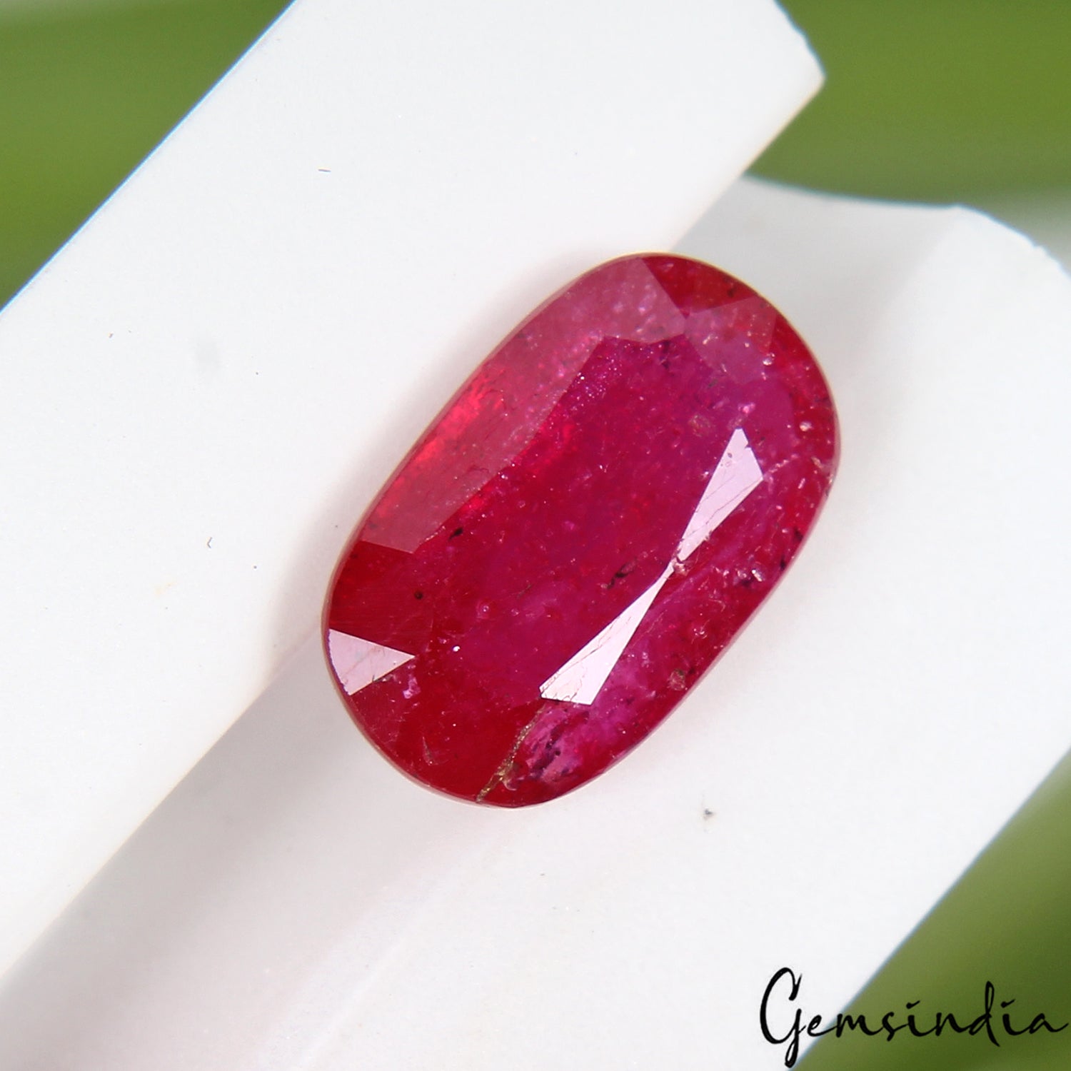 Ruby Loose Gemstone, Heated, Red — 10x6x4 mm, 3.00 Ct, Mozambique