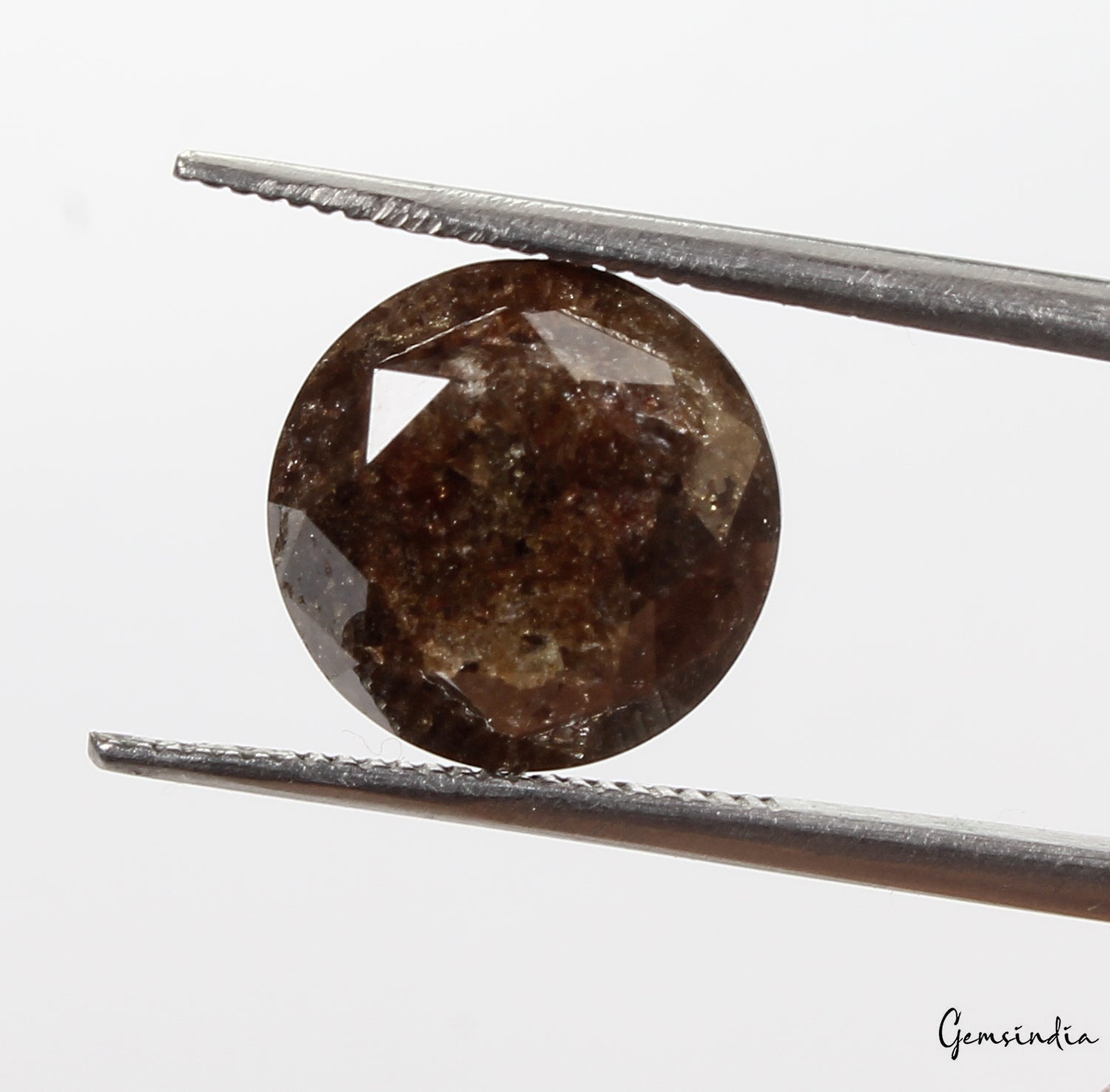 5.76 Ct Natural Round Cut Diamond, Fancy Brown Brilliant Salt and Pepper Diamond
