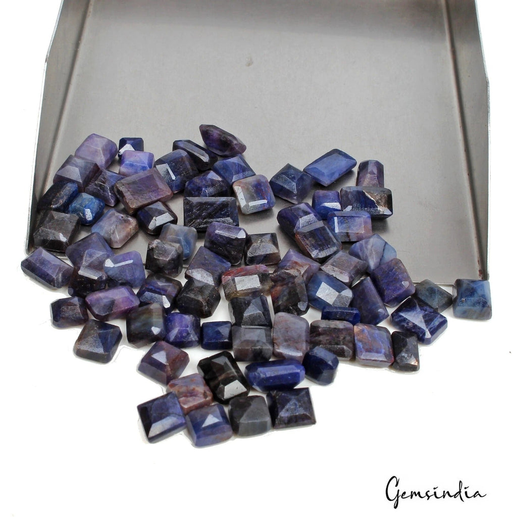 Certified 218.35 Cts/70 Pcs Natural Blue Sapphire Octagon Cut Gems For Jewelry