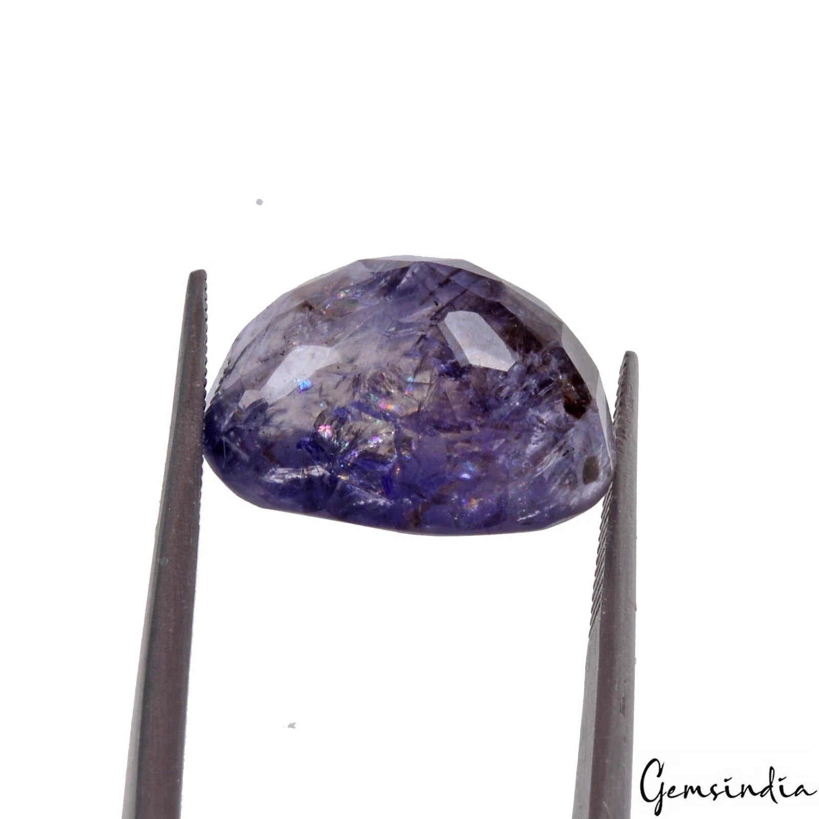 Certified 10.00 Cts Natural Untreated Blue Iolite Oval Cut Loose Gems For Ring