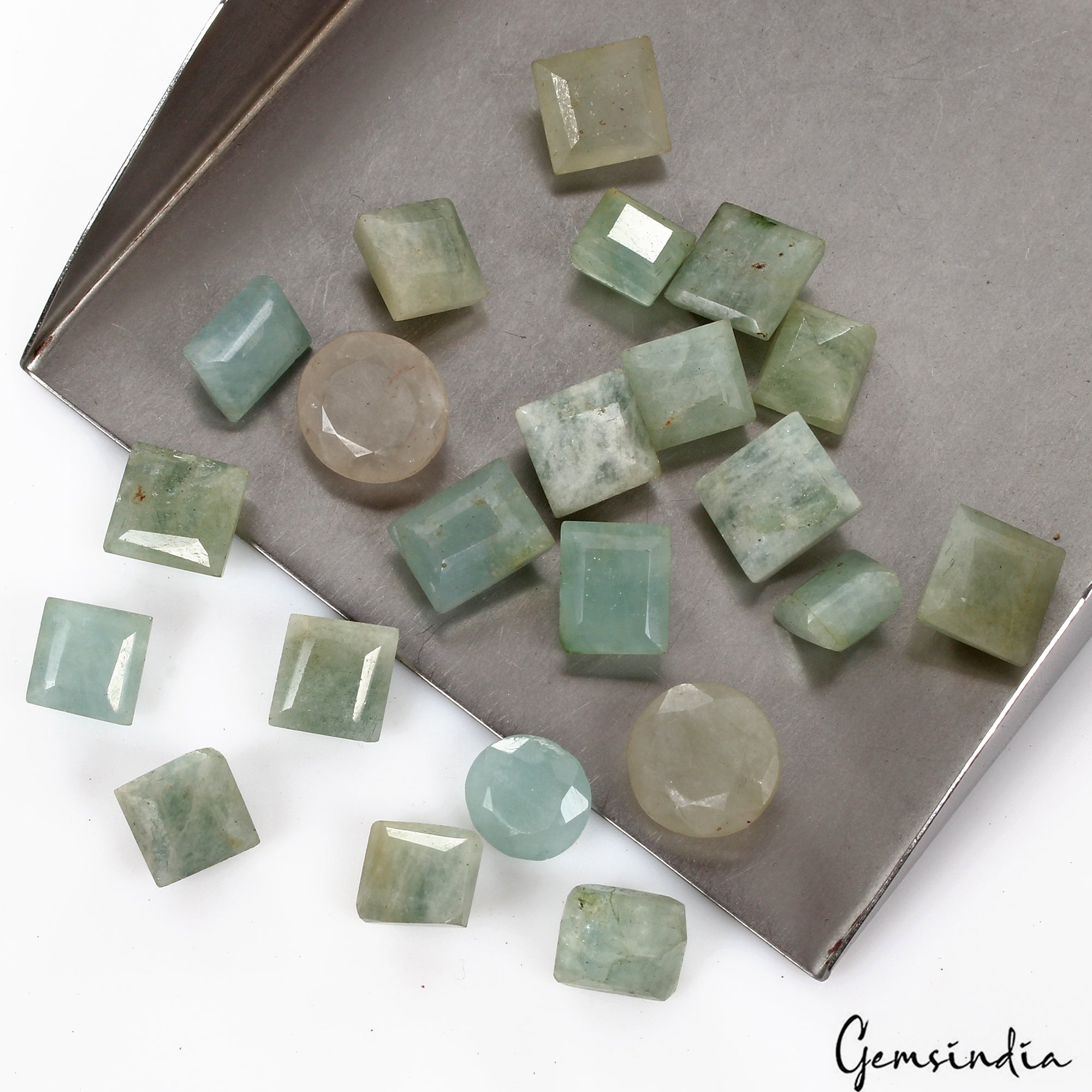 Aquamarine Lot, Loose Gemstone, Untreated — 22 Pieces, 9mm to 13mm, 125 Ct, Brazil