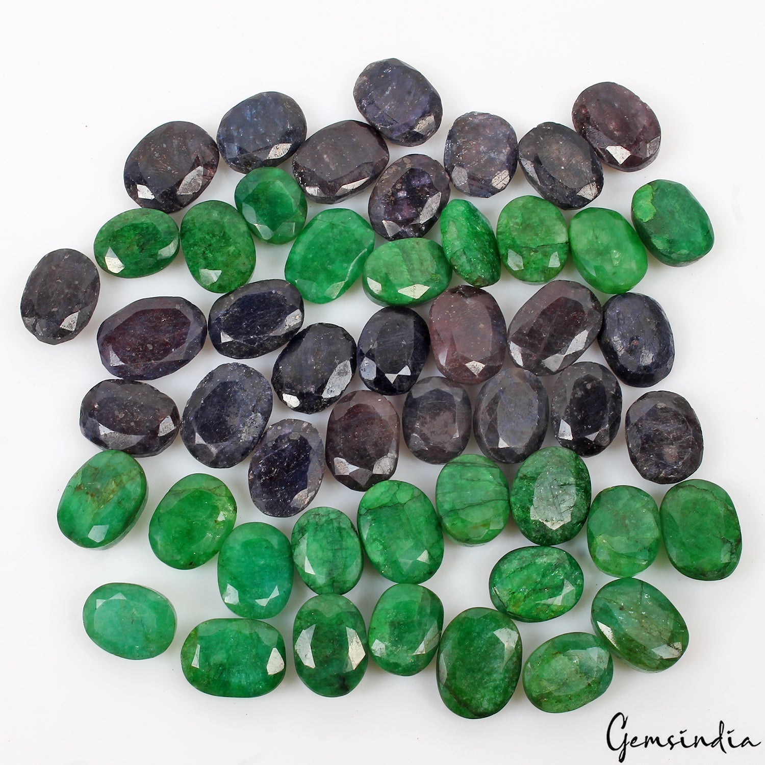 Certified 900 Ct Natural Multi Color Emerald Sapphire Oval Cut Loose Gemstones