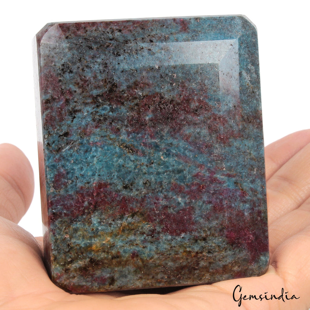 3600 Ct Natural Red Blue Green Ruby Kyanite Octagon Cut Faceted Earth Mined Gems