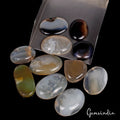 740 Ct Natural Multicolor Onyx Mix Cabochon Loose Untreated Gemstones lot~11 Pcs