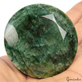 640 Ct Natural Blue Green Emerald Round Faceted Earth Mined Gemstone From Brazil