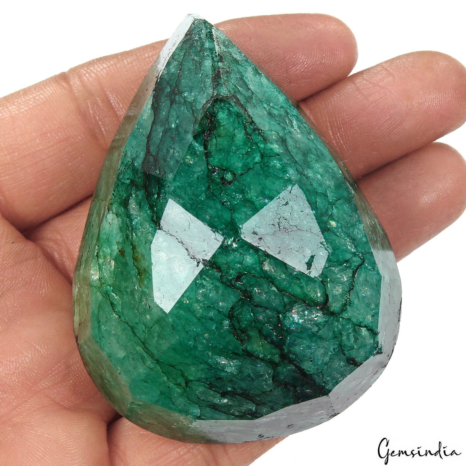 900 Ct Natural Green Emerald Pear Faceted Earth Mined Loose Gemstone From Brazil