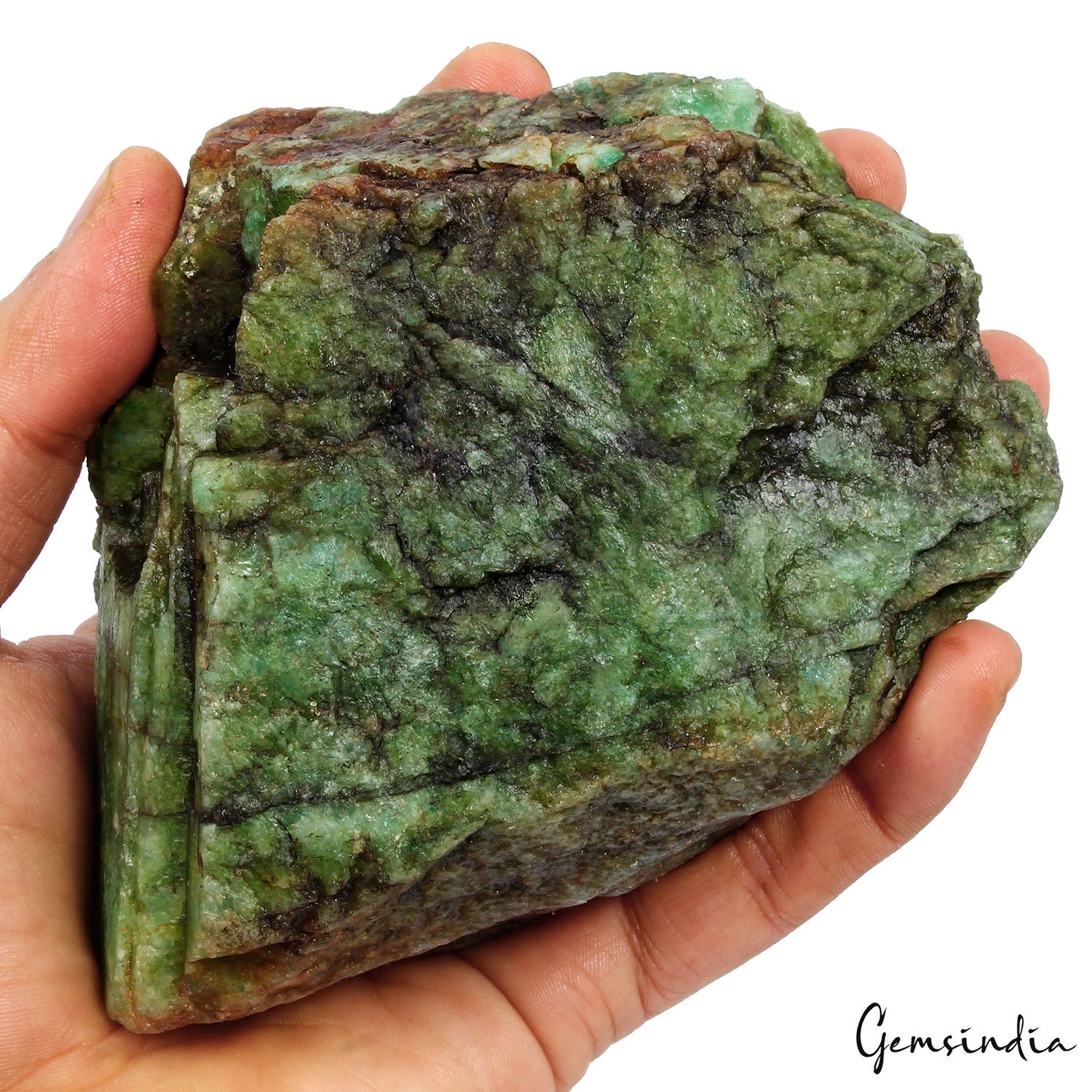 3570 Ct Natural Brazilian Green Emerald Raw Rough Rock Crystal Minerals Huge Gem