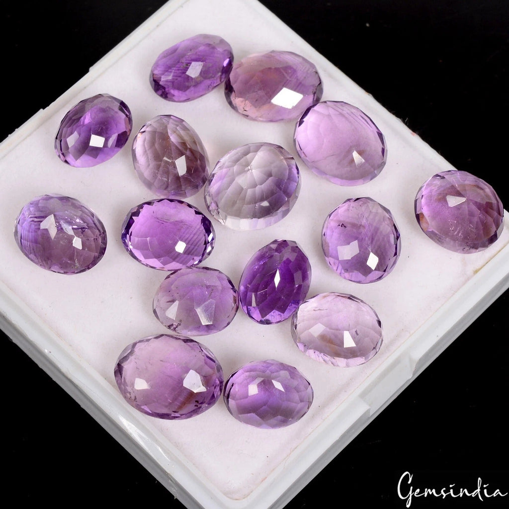95 Ct. Natural Gemstone Amethyst Purple Oval Facet Unheated Brazil Ravishing 15P