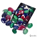 1550 Cts Natural Emerald Ruby Sapphire Mix Cut Loose Gems for Jewelry 20-30mm