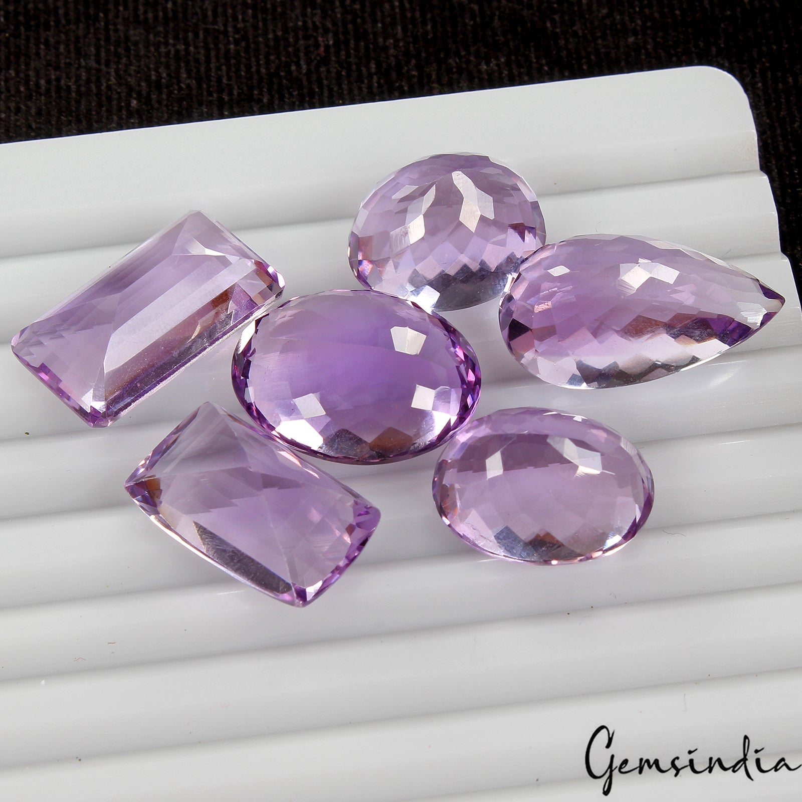 106 Ct /6 pcs Mix Shape Natural Purple Amethyst ~Unheated, Brazil Certified Gems
