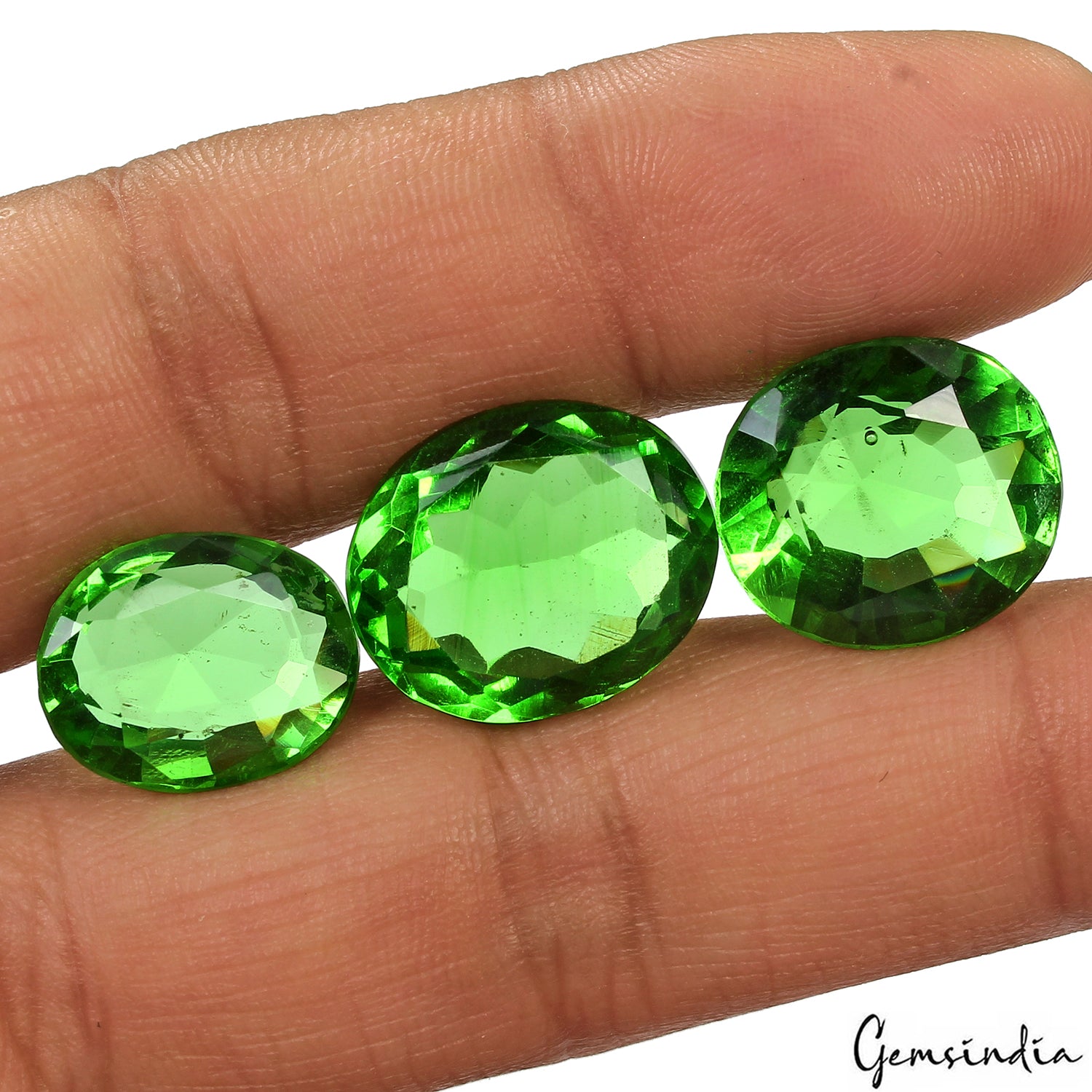 Peridot Loose Gemstone, Green — 16mm to 19mm, 41.70 Ct