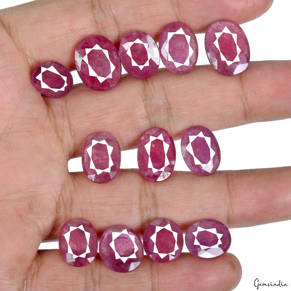 Certified 95.30 Cts Natural Mozambique Red Ruby Oval cut Loose Gemstones