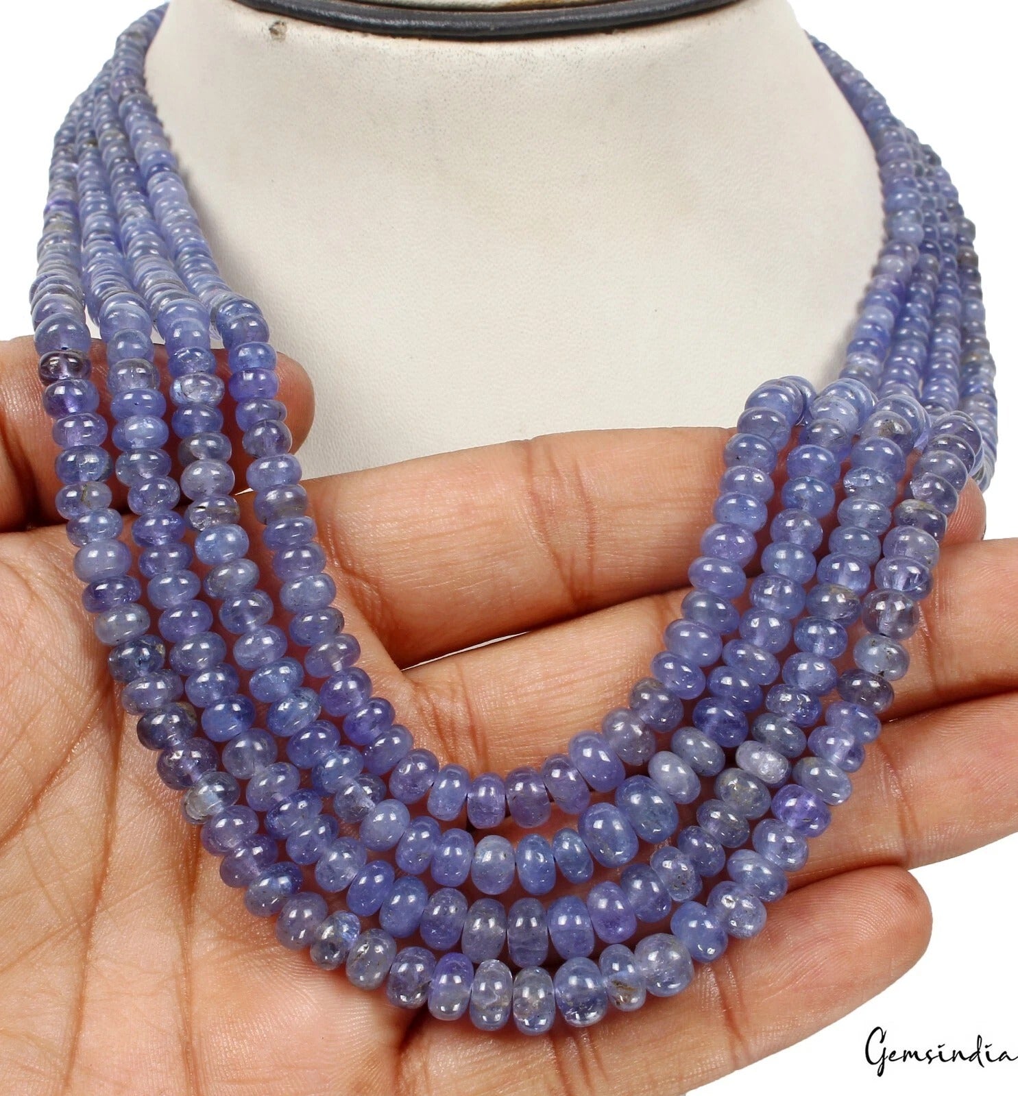 Tanzanite Necklace, Violet — 18", 560 Ct, Tanzania