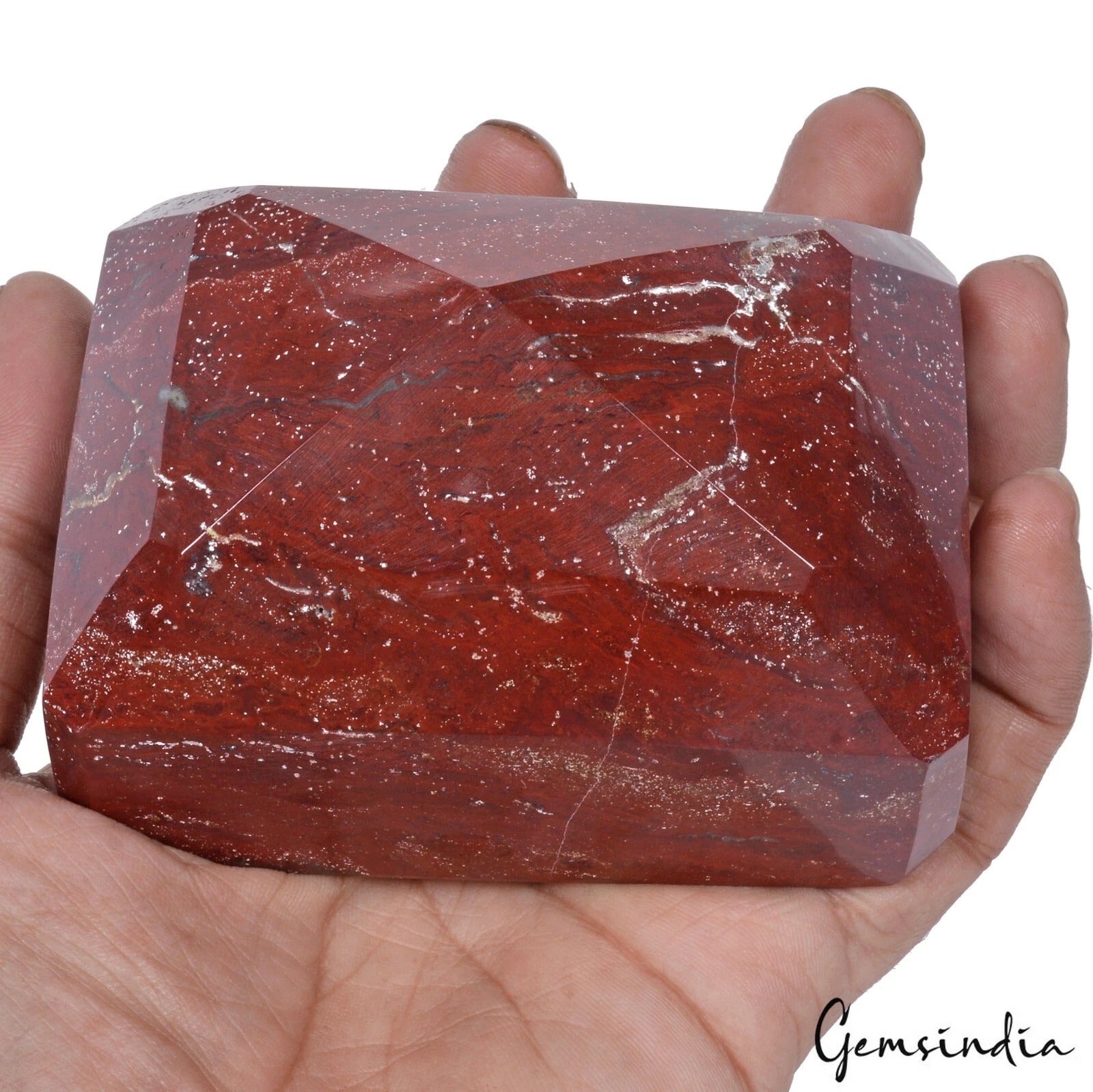 RARE 700 Gram Natural HUGE Red Jasper Museum Grade Octagon Cut Loose Gemston