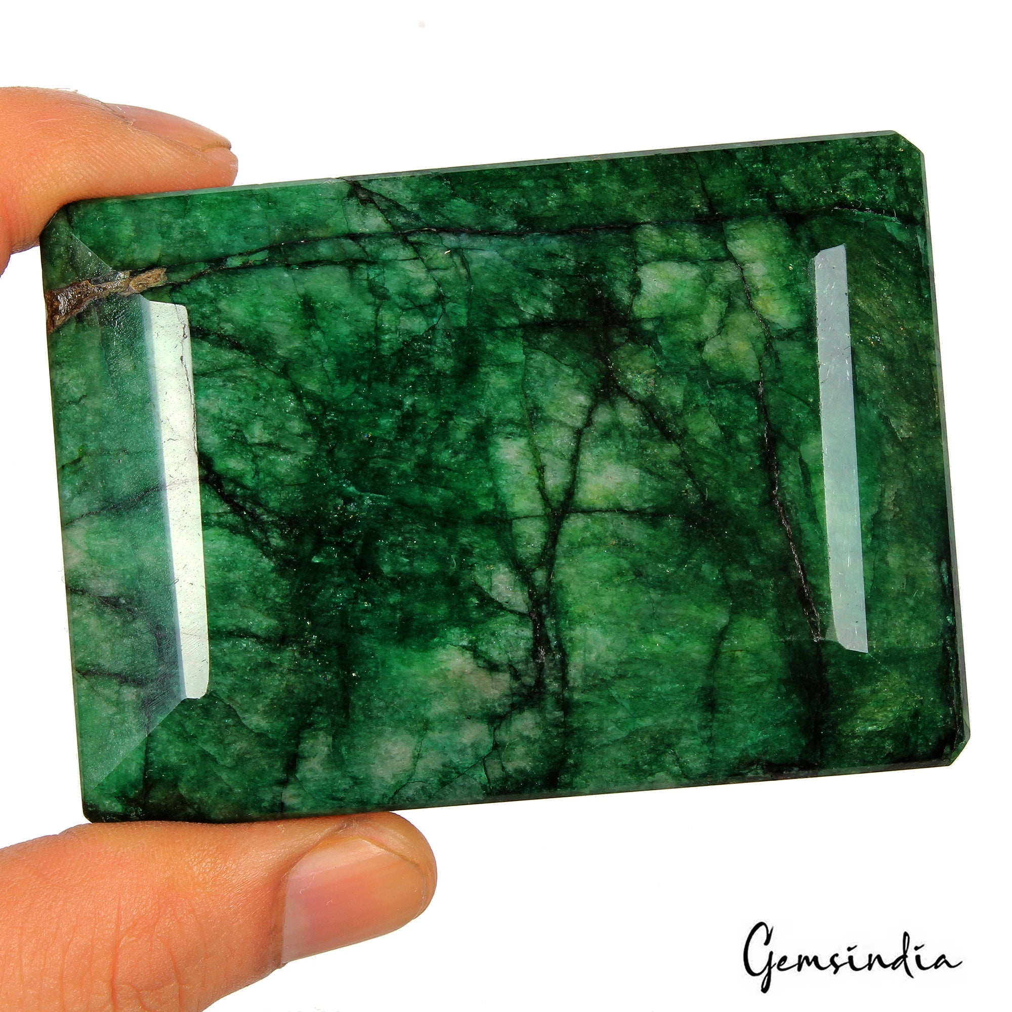 2050 Ct Natural Green Brazilian Emerald Octagon Faceted Earth Mined Loose Gems