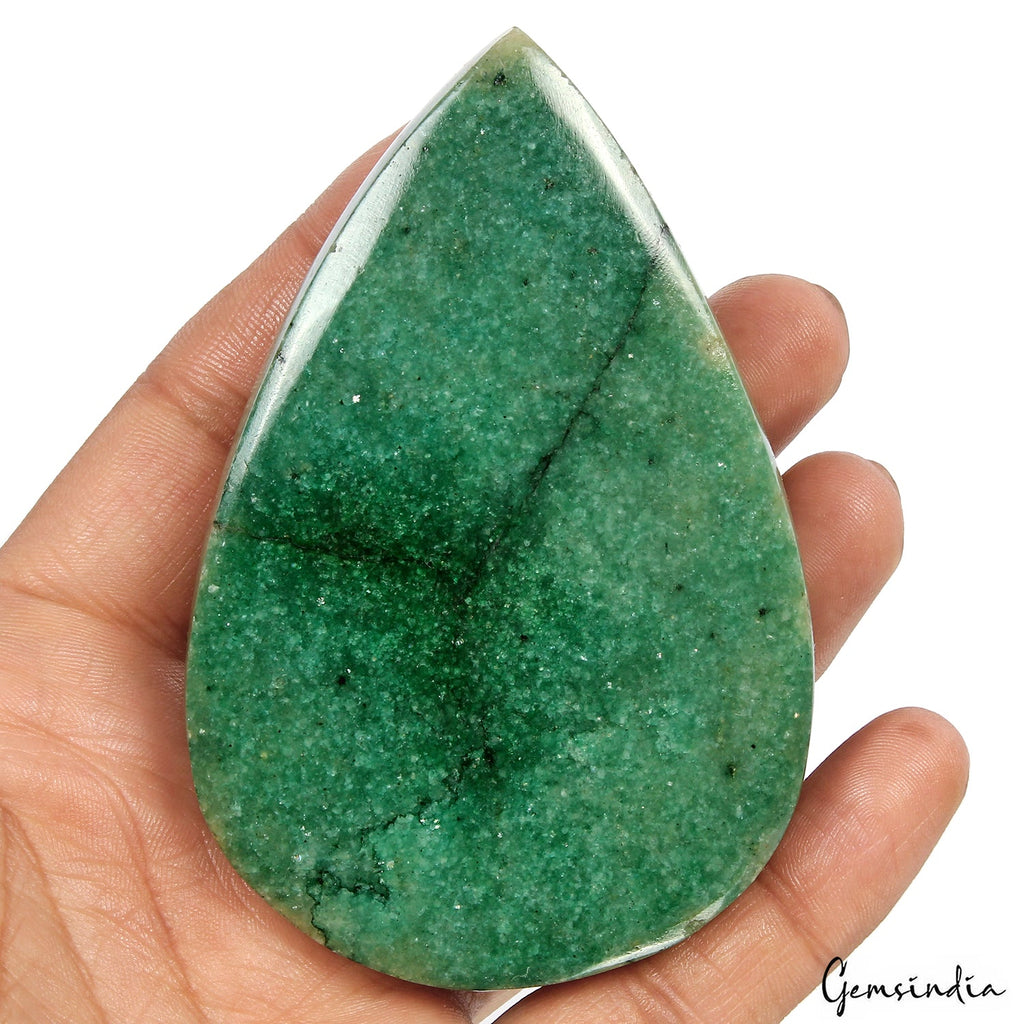 1380 Ct Natural Brazilian Green Emerald Pear Cabochon Loose Earth Mined Gemstone