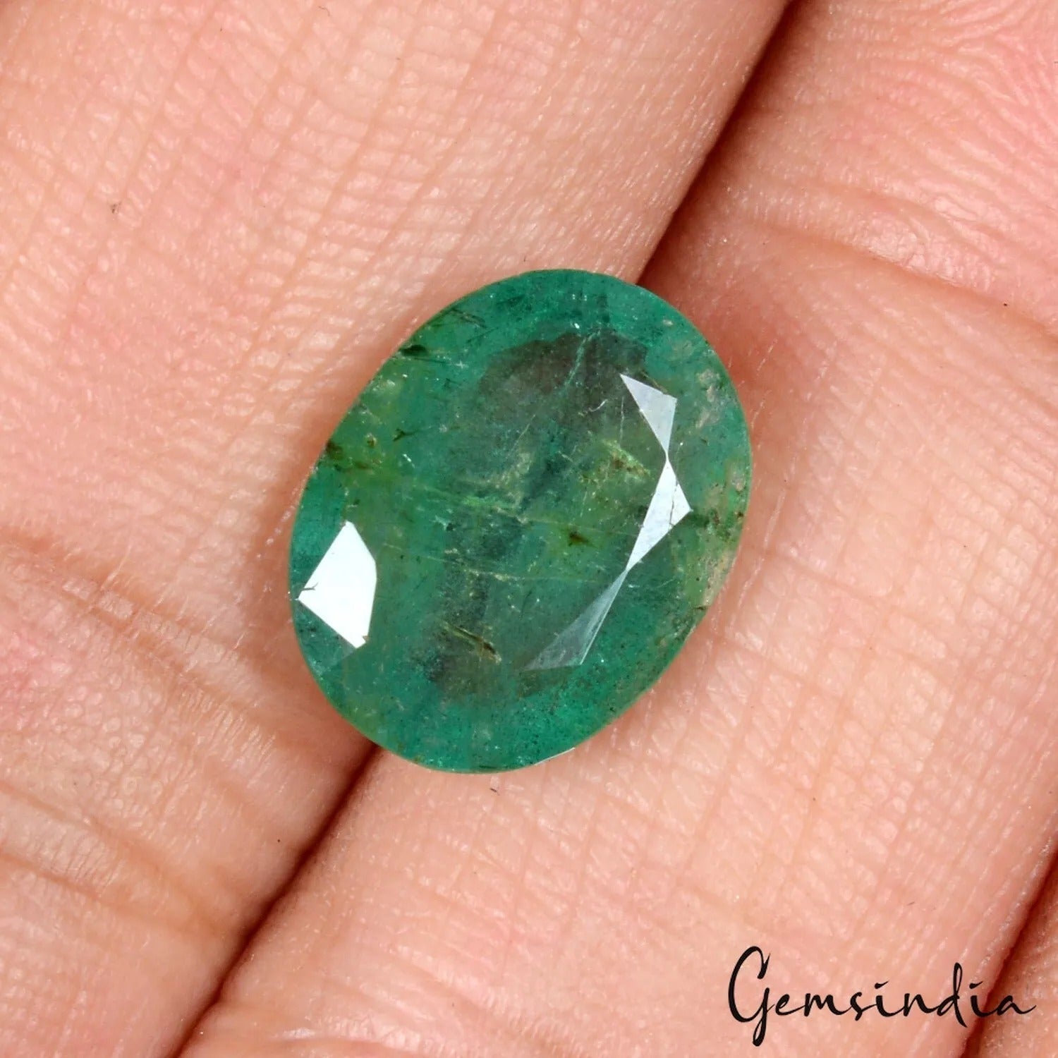 4.00 Ct Natural Zambian Emerald Nice Green Luster Oval Cut Untreated Top Quality