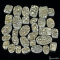 600 Cts/31 Pcs Natural Untreated Peru Apache Gold Pyrite Druzy Rough Gems Lot