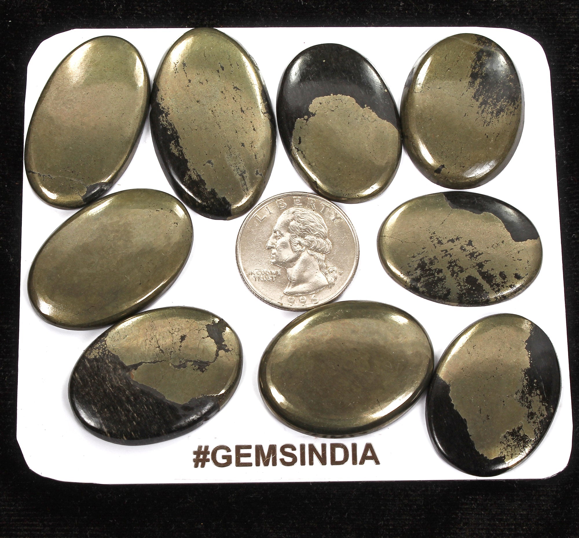 9 Pcs Natural Apache Gold Untreated 35mm-40mm Cabochon Huge Loose Gemstones Lot
