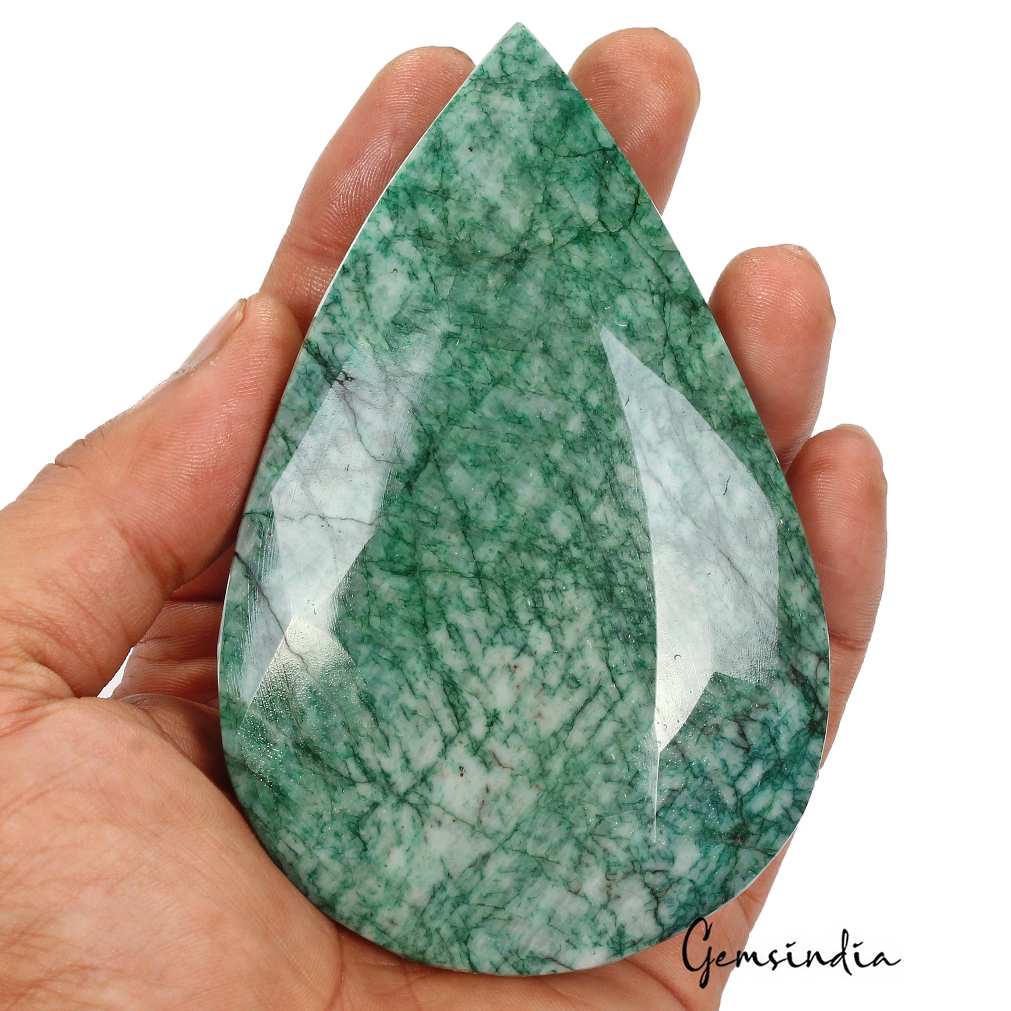1640 Cts Natural Brazilian Green Emerald Pear Faceted Earth Mined Loose Huge Gem