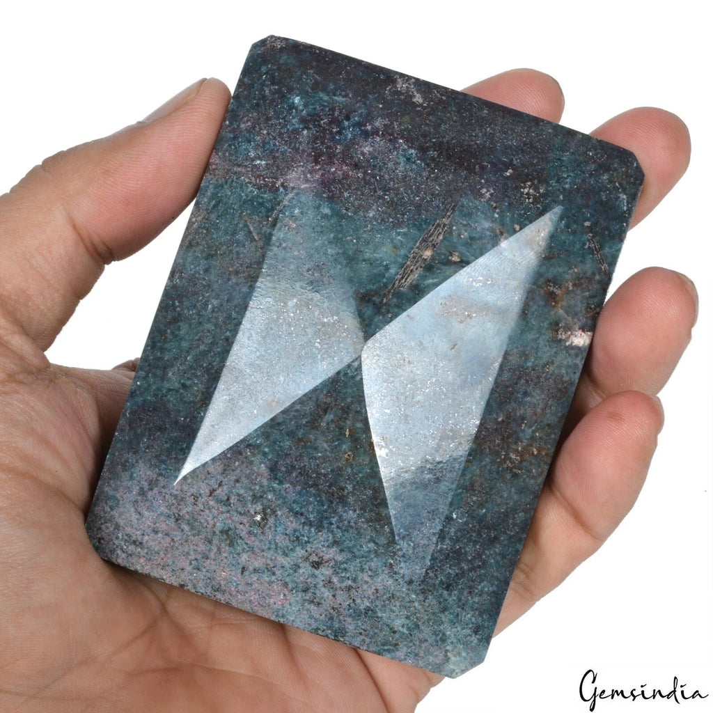 2350 Ct Natural Untreated Ruby Kyanite Octagon Cut Huge Gemstone From Madagascar