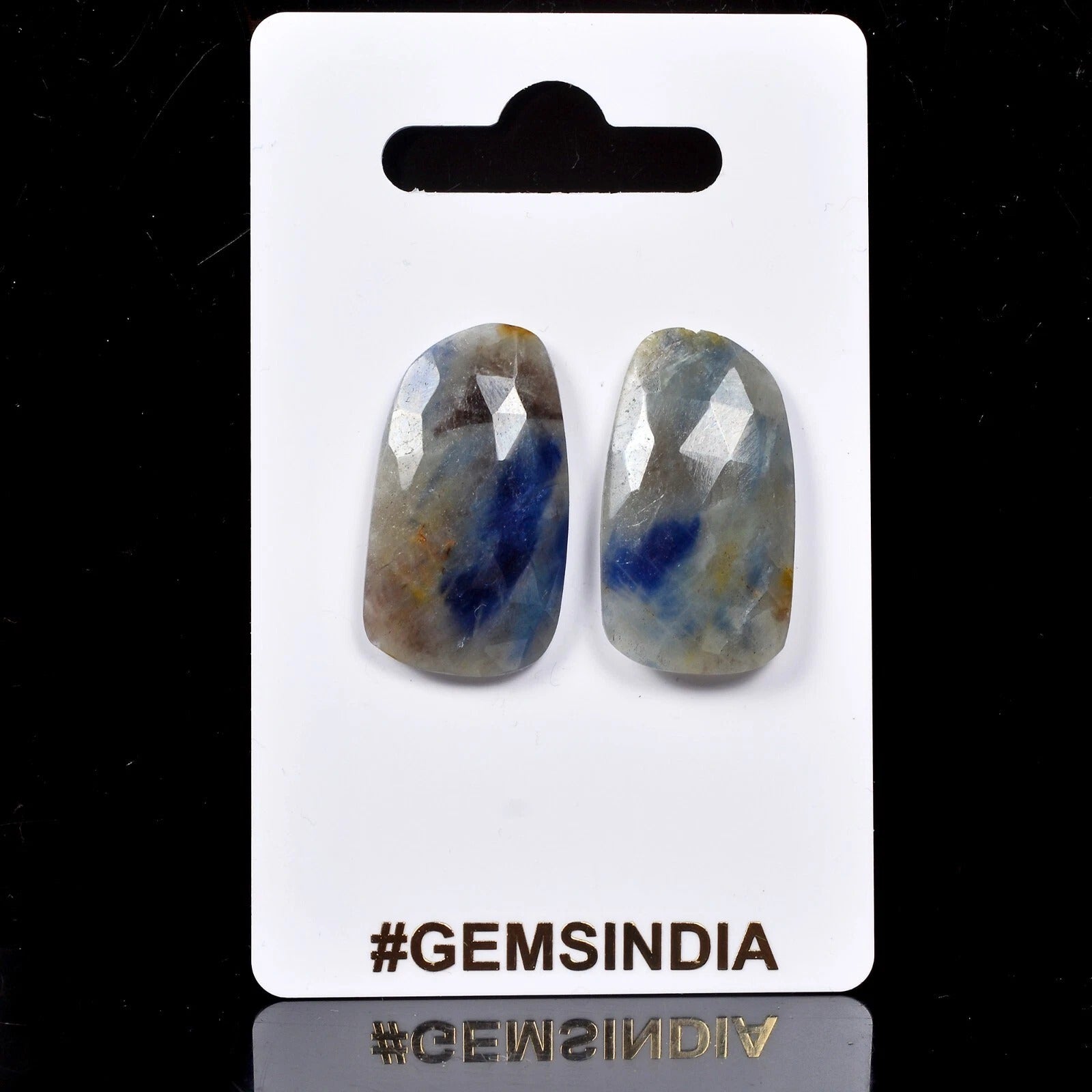 Natural Unheated Blue Sapphire Pairs 29mmx15mm Checker Cut Loose Certified Gems