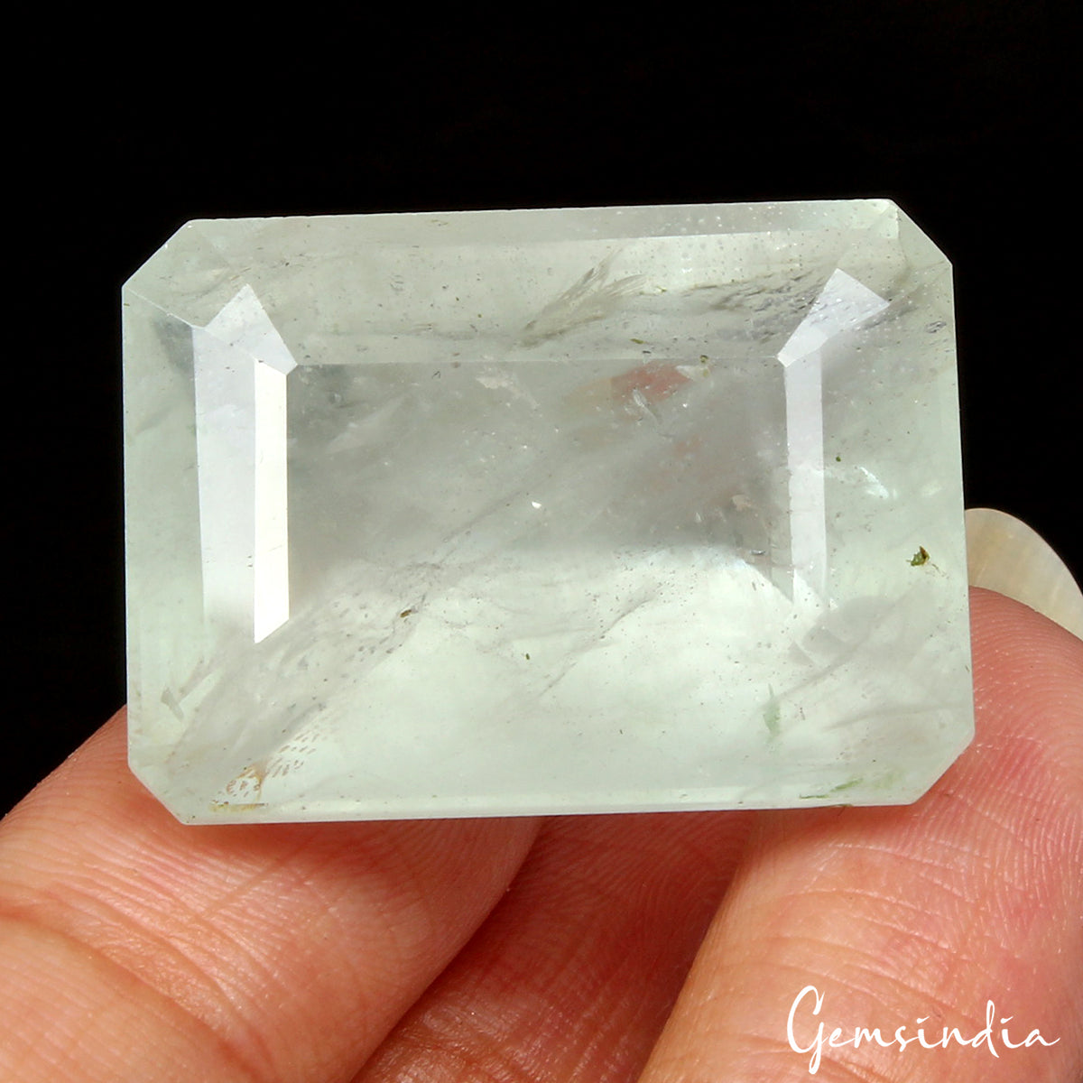 55.70 Cts Natural Aquamarine Untreated 27*20*13mm Huge Octagon Cut Gemstone