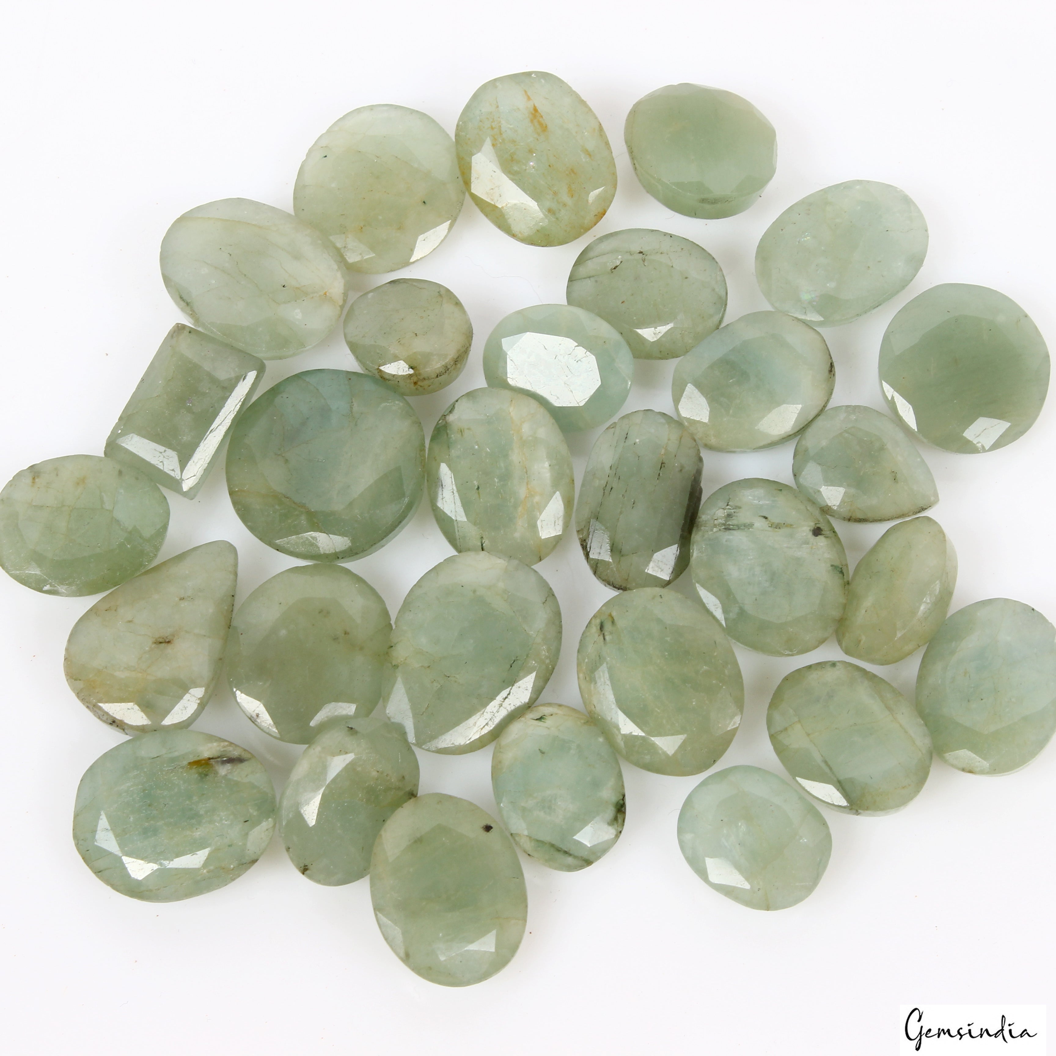 29 Pcs Natural Green Beryl Aquamarine Mix Cut Loose Untreated Gemstones~ 420 Cts
