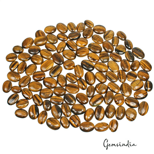 1 Kilo Natural Tiger Eye 26-38mm Oval Cabochon Loose Gemstones Wholesale Lot