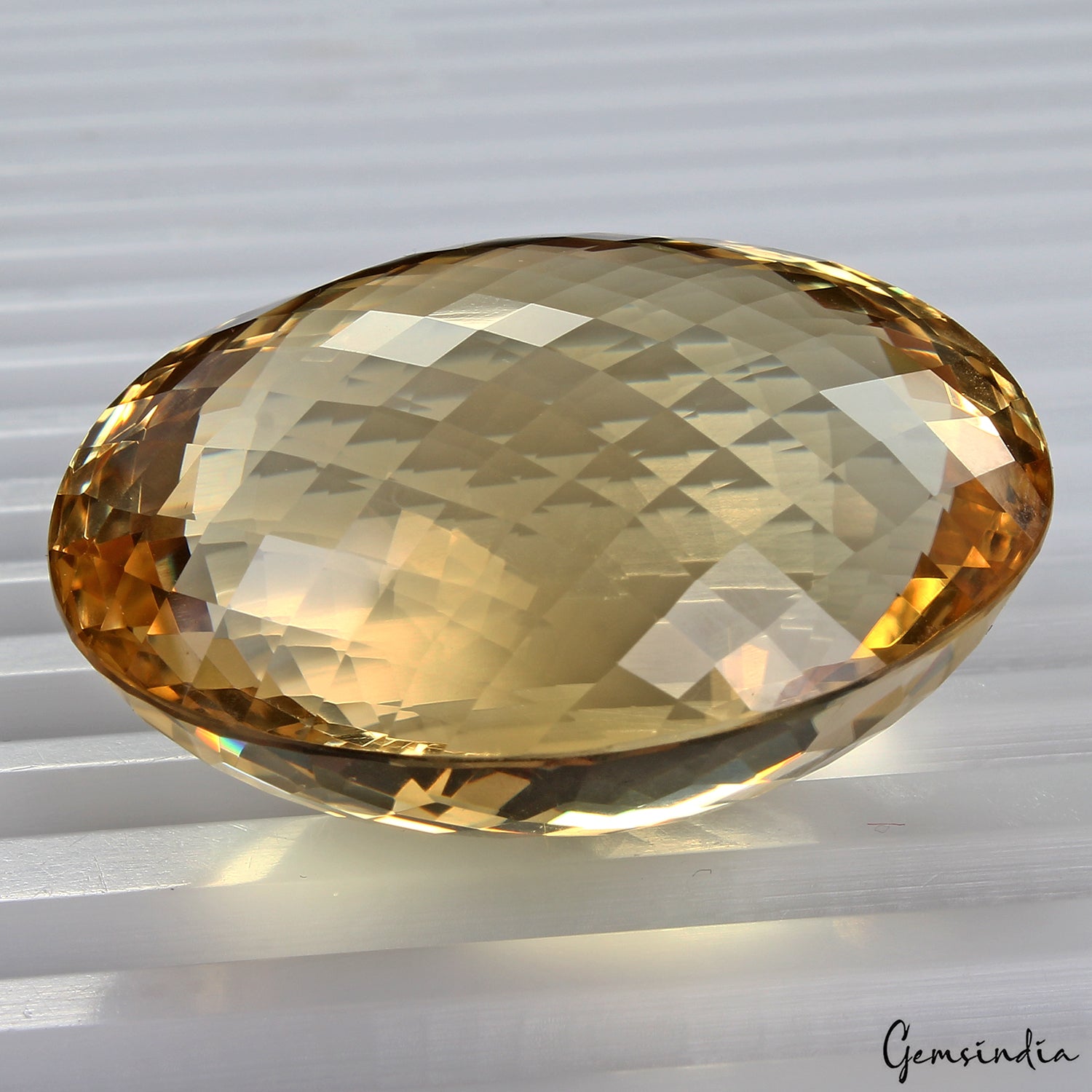 Citrine Loose Gemstone, Untreated, Golden — 39 x 29 x 22 mm, 145.40 Ct